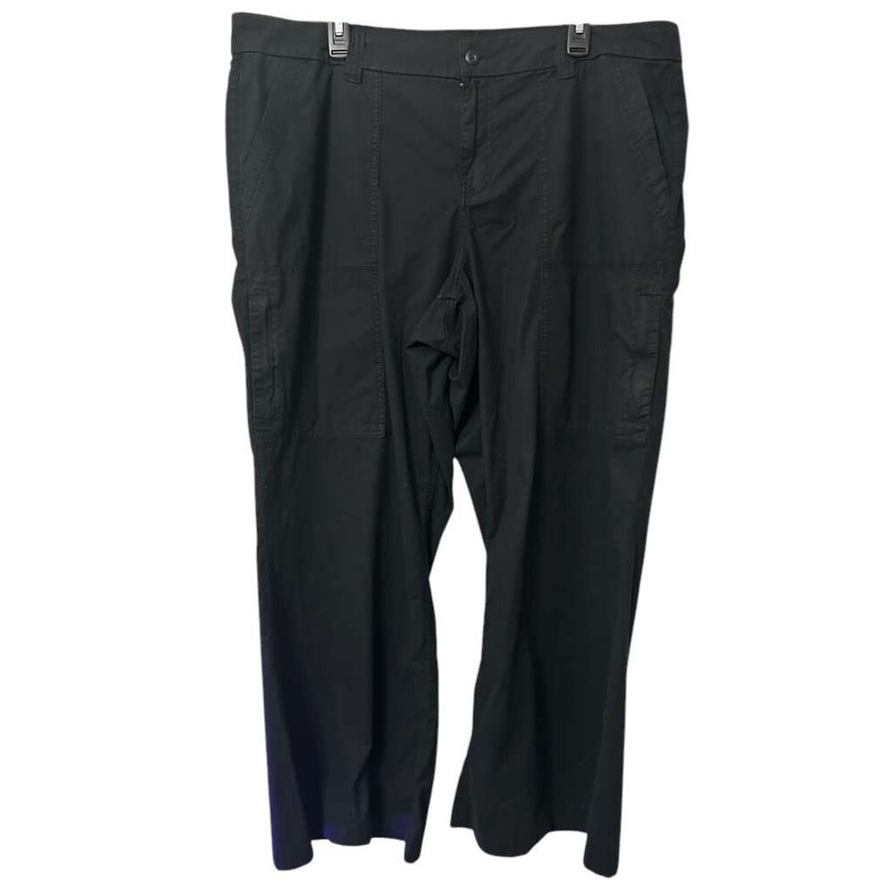 American Eagle Y2K Women Pants Curvy Low-Rise Baggy Flare Stretch Size 20 Black